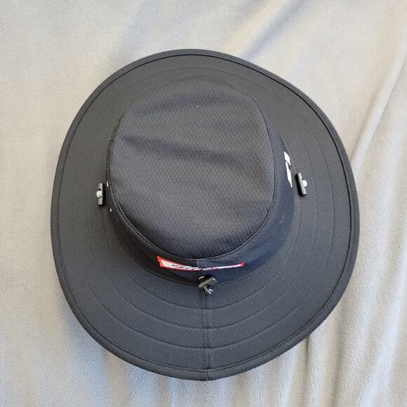 TITLEIST Bucket Hat Cap Black Wide Brim Golf FJ Pro V1 Chin Cord Adjustable - Picture 6 of 11